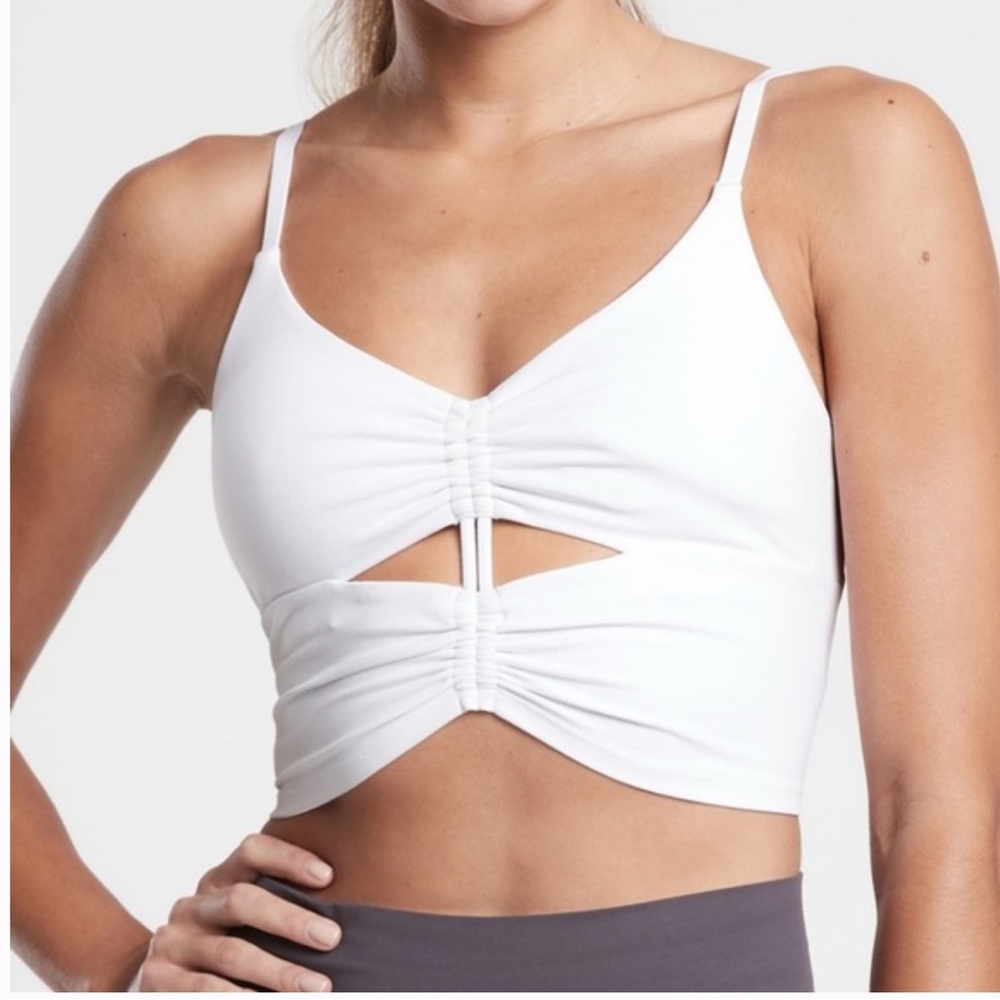 Athleta Salutation cinch longline sports bra